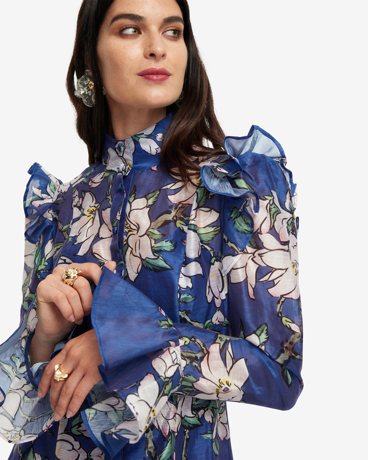 leo lin katrina petal butterfly sleeve linen blend midi dress Katrina Butterfly Sleeve Midi Dress