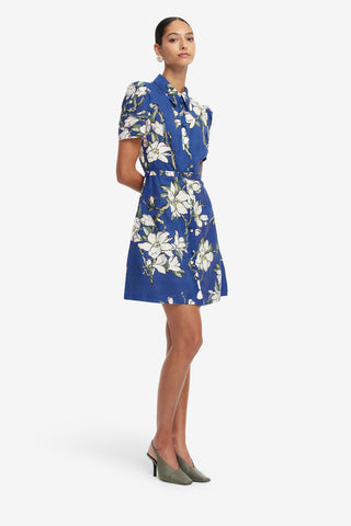 Exclusive LEO LIN Bronte Mini Dress - Midnight Magnolia Print