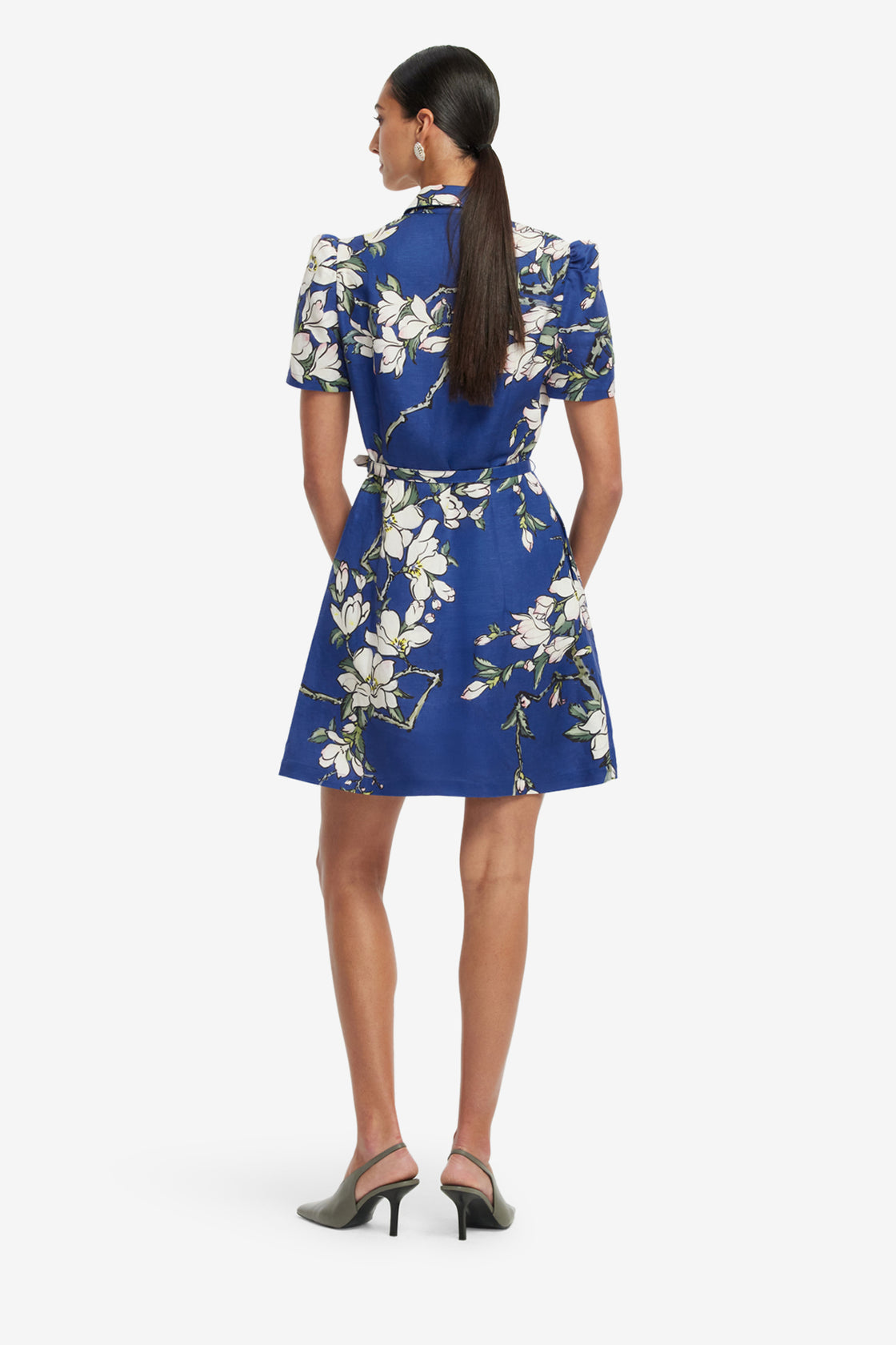 Exclusive LEO LIN Bronte Mini Dress - Midnight Magnolia Print