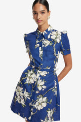 Bronte Mini Dress - Midnight Magnolia Print Dress Mini