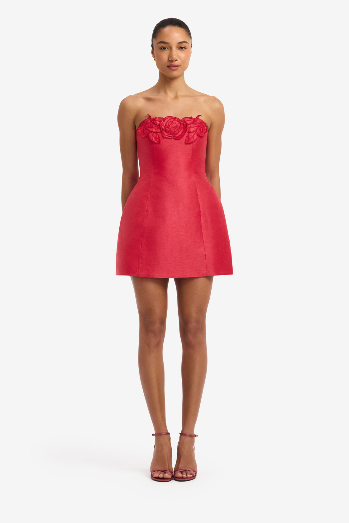 Rosario Linen Bustier Mini Dress - Scarlet Dress Mini