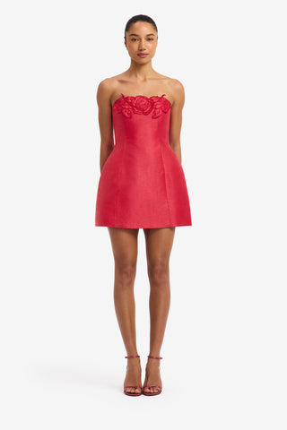 Rosario Linen Bustier Mini Dress - Scarlet Dress Mini