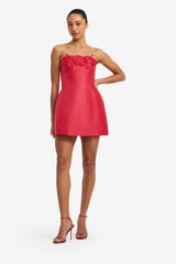 Rosario Linen Bustier Mini Dress - Scarlet Dress Mini