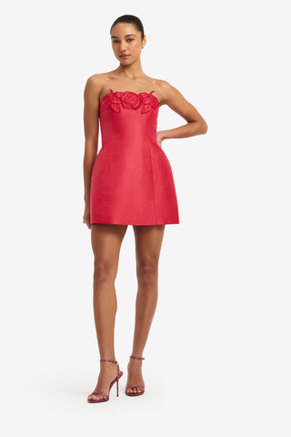 Rosario Linen Bustier Mini Dress - Scarlet Dress Mini