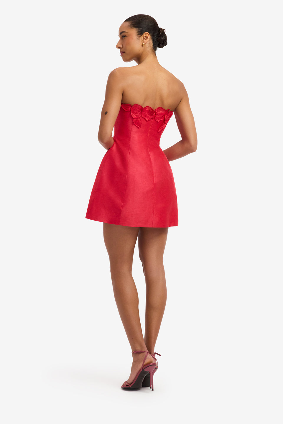 Rosario Linen Bustier Mini Dress - Scarlet Dress Mini