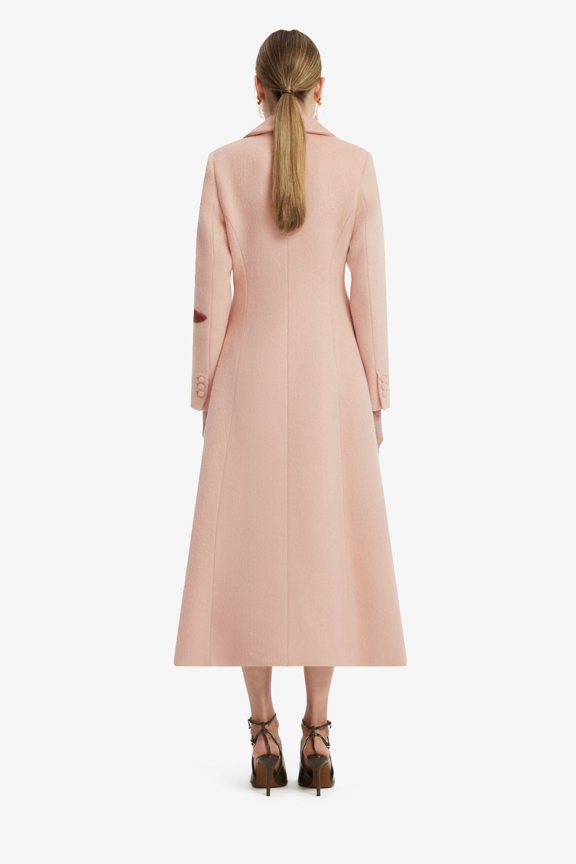 Elara Wool Coat - Reverie Print in Nectar Coats
