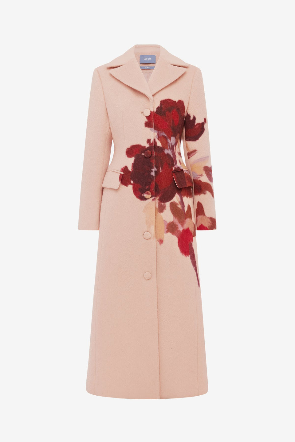 Elara Wool Coat - Reverie Print in Nectar Coats
