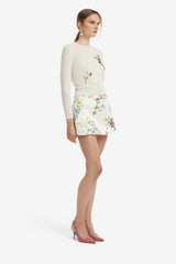 Nori Mini Skort - Posy Print in Snow Skirt