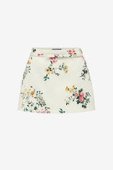 Nori Mini Skort - Posy Print in Snow Skirt