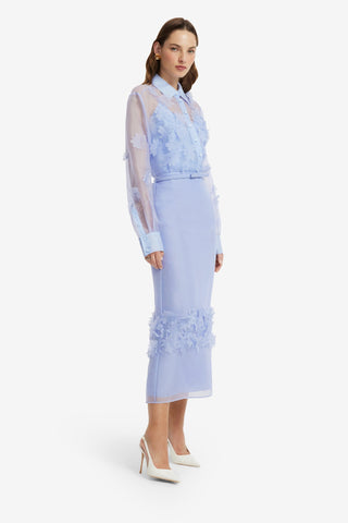 Kyra Petal Maxi Skirt - Periwinkle Skirts