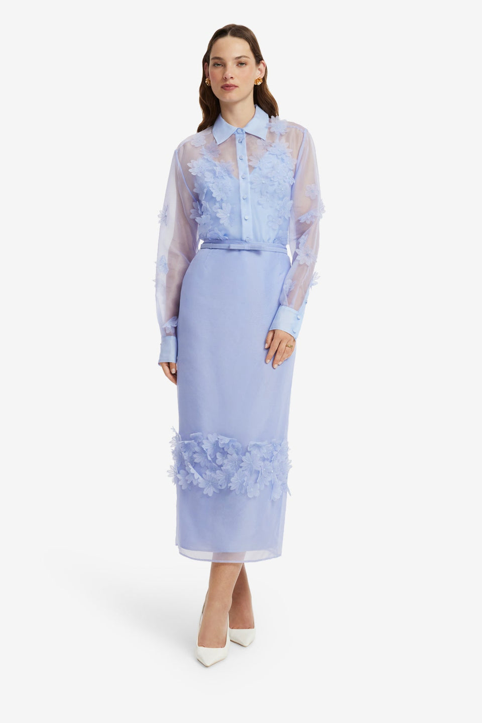 Kyra Petal Maxi Skirt - Periwinkle Skirts