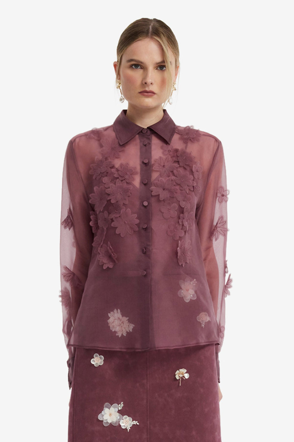 Cassia Petal Shirt - Mahogany Blouse/Shirts