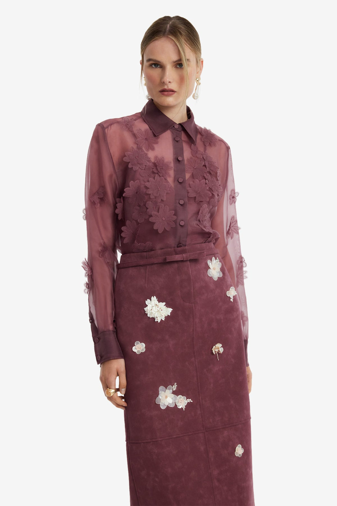 Cassia Petal Shirt - Mahogany Blouse/Shirts