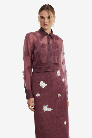 Cassia Petal Shirt - Mahogany Blouse/Shirts