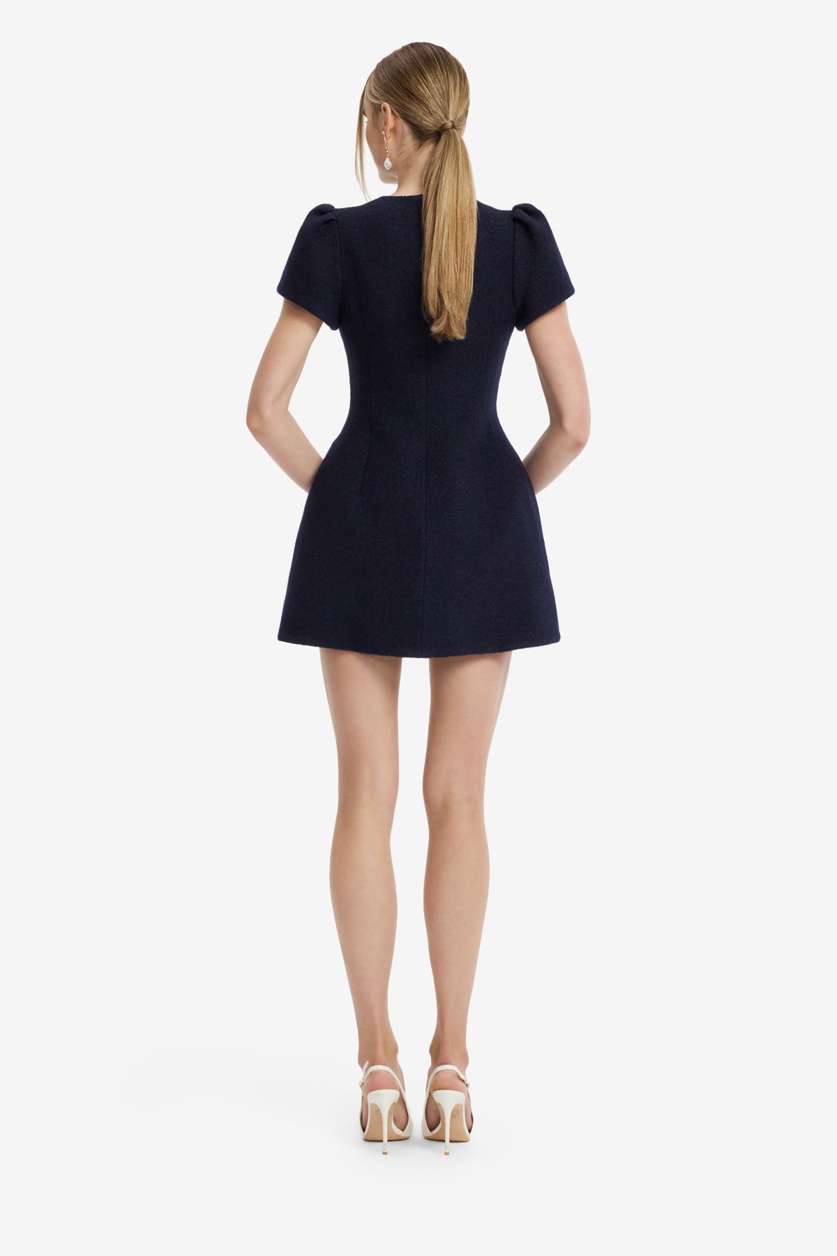 【未使用】Her lip to Tweed Pleated Mini Dress Carina Appliqué Tweed Mini Dress - Midnight – LEO LIN