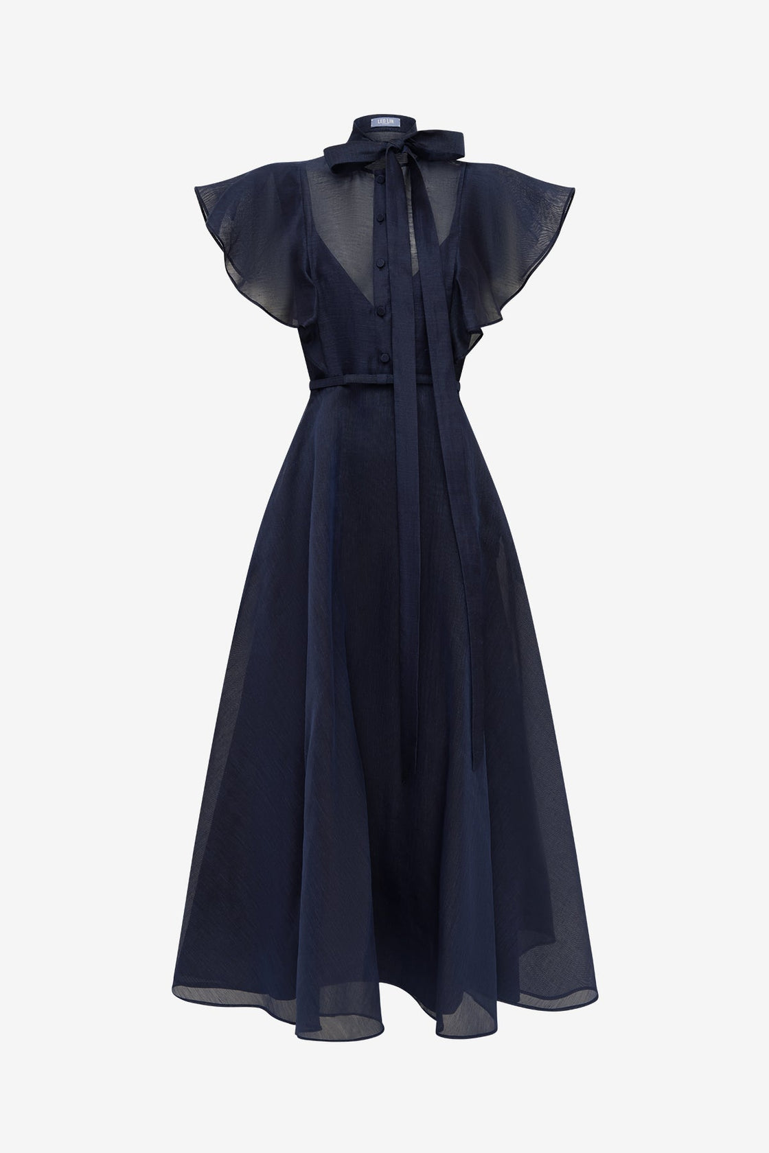 Elsie Flutter Sleeve Midi Dress - Midnight Dress Midi
