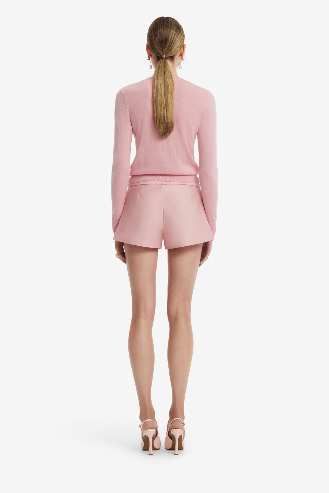 Claire Embellished Knit Cardigan - Rose Tops