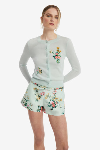 Olivianne Shorts - Posy Print in Mint Shorts