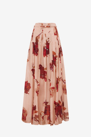 Juno Pleated Pants - Reverie Print in Nectar Pants