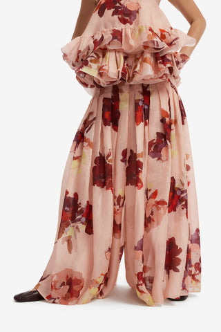 Juno Pleated Pants - Reverie Print in Nectar Pants