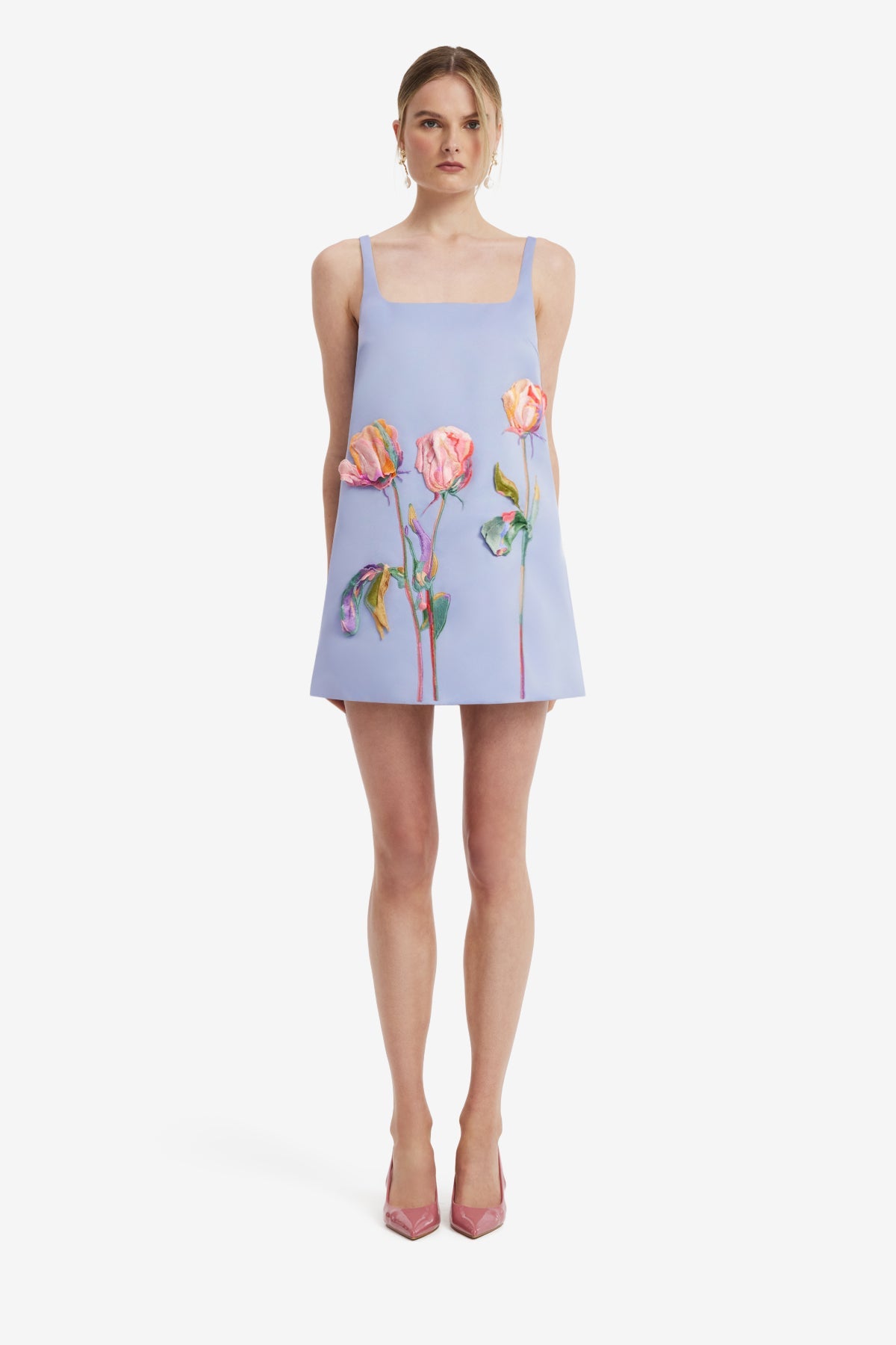 新品タグ付 ROSY LUCE LIP PRINT CAMI DRESS Mila Embroidered Mini Dress - Rose in Periwinkle – LEO LIN