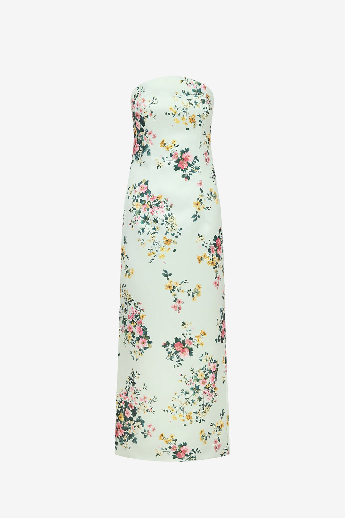 Ava Bustier Maxi Dress - Posy Print in Mint Dress Maxi