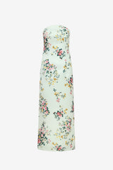 Ava Bustier Maxi Dress - Posy Print in Mint Dress Maxi