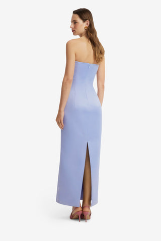 Rayna Embroidered Bustier Maxi Dress - Rose in Periwinkle Dress Maxi