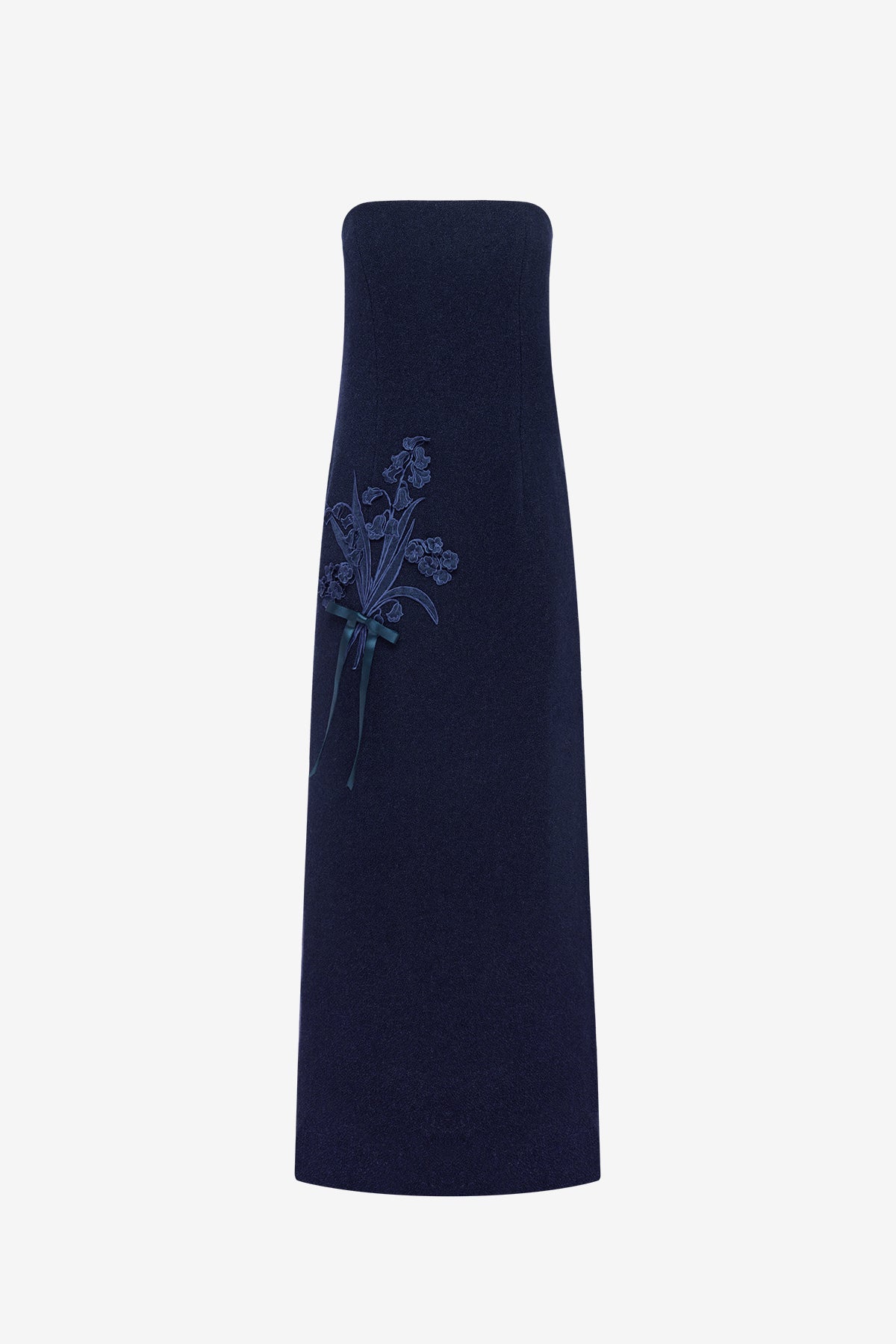 Rayna Appliqué Bustier Tweed Maxi Dress - Midnight – LEO LIN