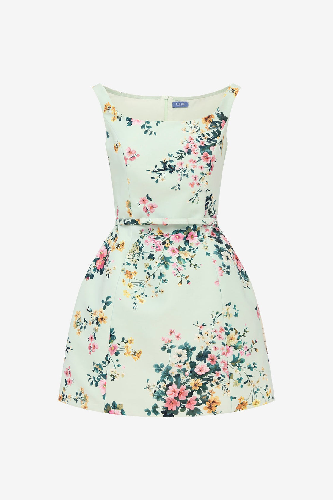Lyra Mini Dress - Posy Print in Mint Dress Mini