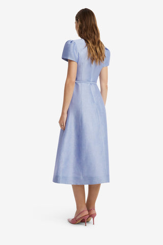 Marguerite Short Sleeve Midi Dress - Rose in Periwinkle Dress Midi