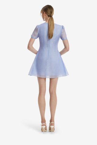 Elyse Petal Short Sleeve Mini Dress - Periwinkle Dress Mini
