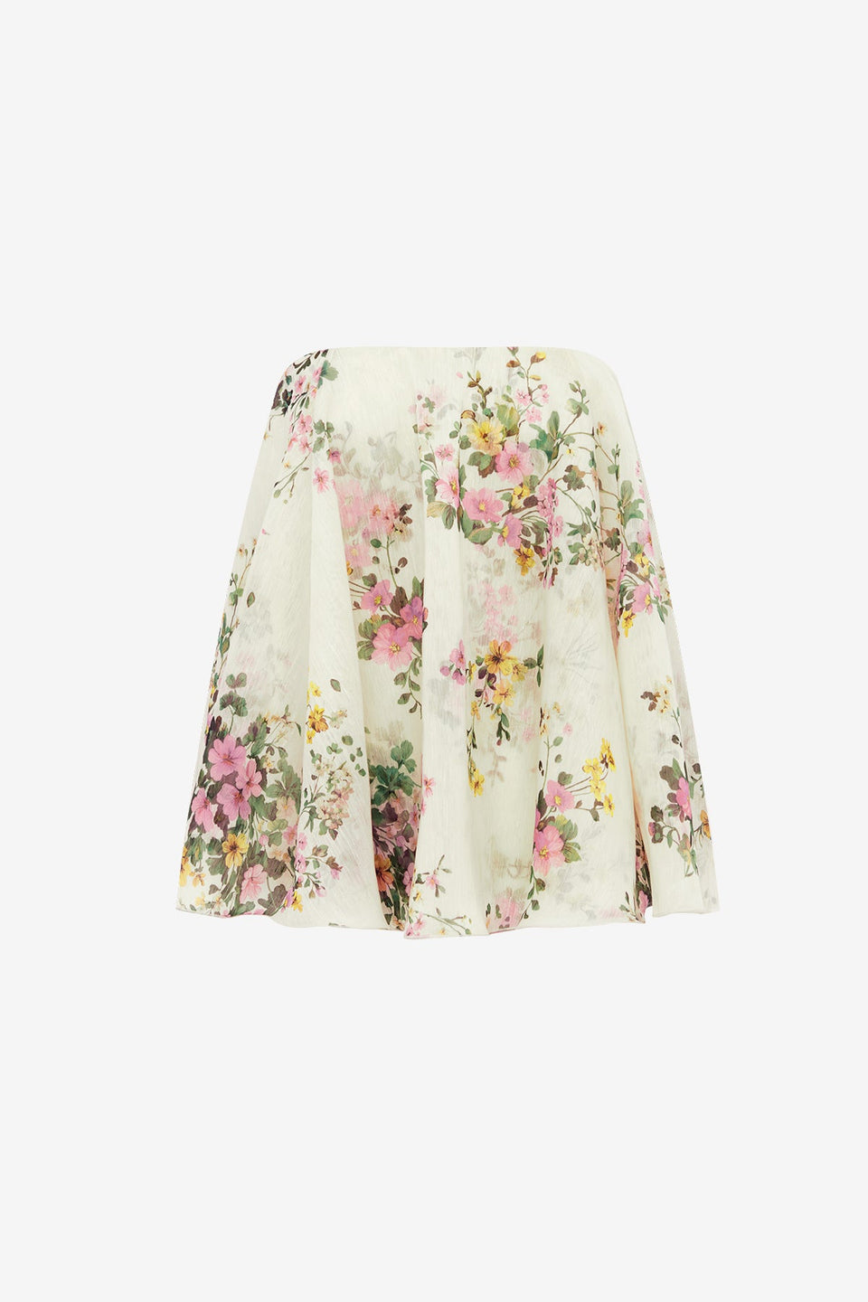Ixia Bustier Top - Posy Print in Snow Tops