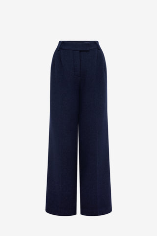 Elisha Tweed Wide Leg Pants - Midnight Pants