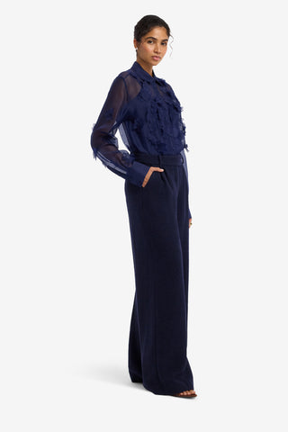 Elisha Tweed Wide Leg Pants - Midnight Pants