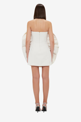 Exclusive Leo Lin Bloom Rose Mini Dress - Vanilla