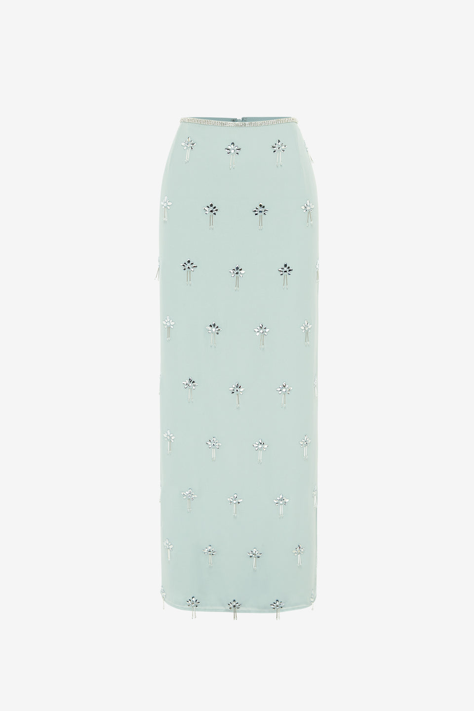 Exclusive LEO LIN Clementine Embellished Maxi Skirt - Pistachio
