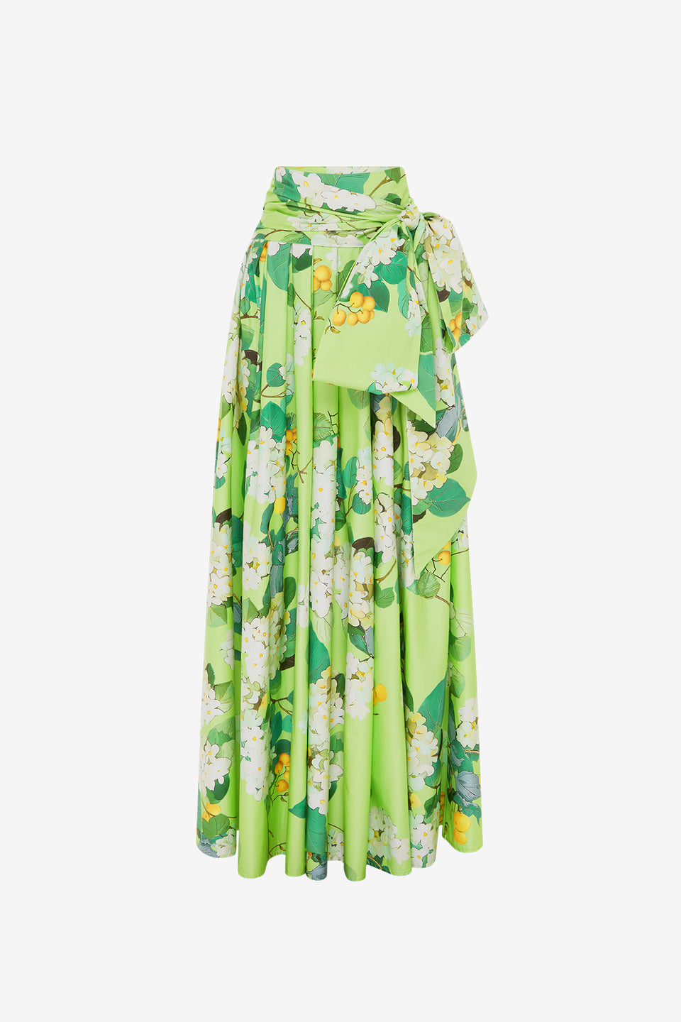 Exclusive LEO LIN Valerie Maxi Skirt - Hydrangea in Lime