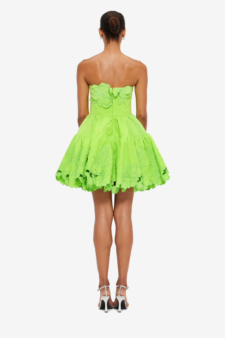 Exclusive LEO LIN Skye Appliqué Bustier Mini Dress - Lime