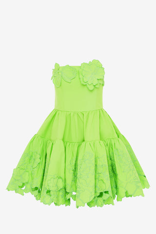 Exclusive LEO LIN Skye Appliqué Bustier Mini Dress - Lime