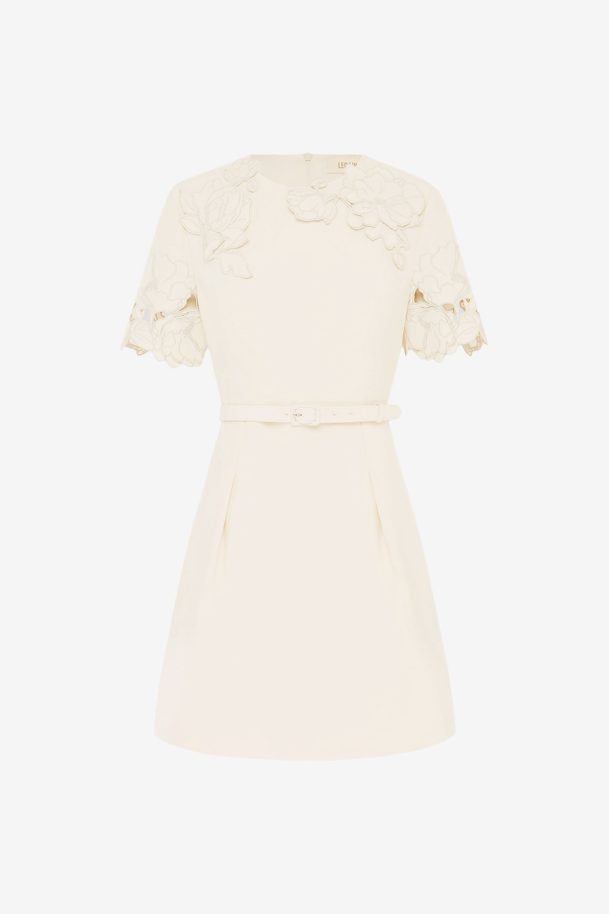 leo lin aurelie appliqu short sleeve mini dress Aurelie Appliqu Mini Dress