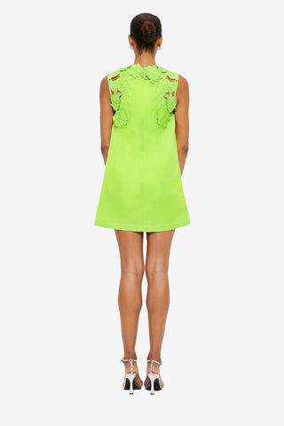 Exclusive LEO LIN Blair Appliqué Mini Dress - Lime