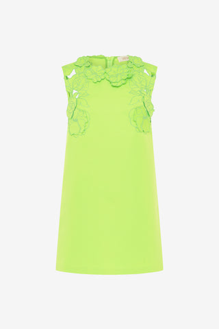 Exclusive LEO LIN Blair Appliqué Mini Dress - Lime