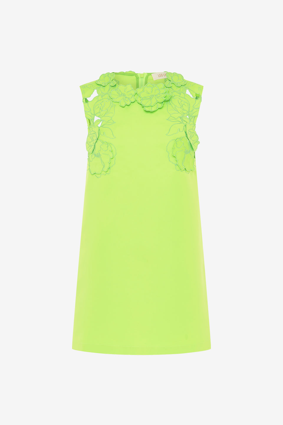 Exclusive LEO LIN Blair Appliqué Mini Dress - Lime