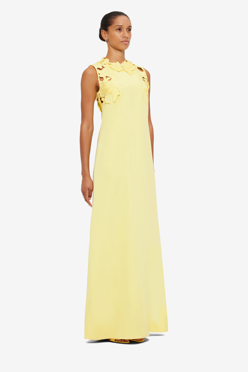 Exclusive LEO LIN Solene Appliqué Maxi Dress - Sorbet Yellow