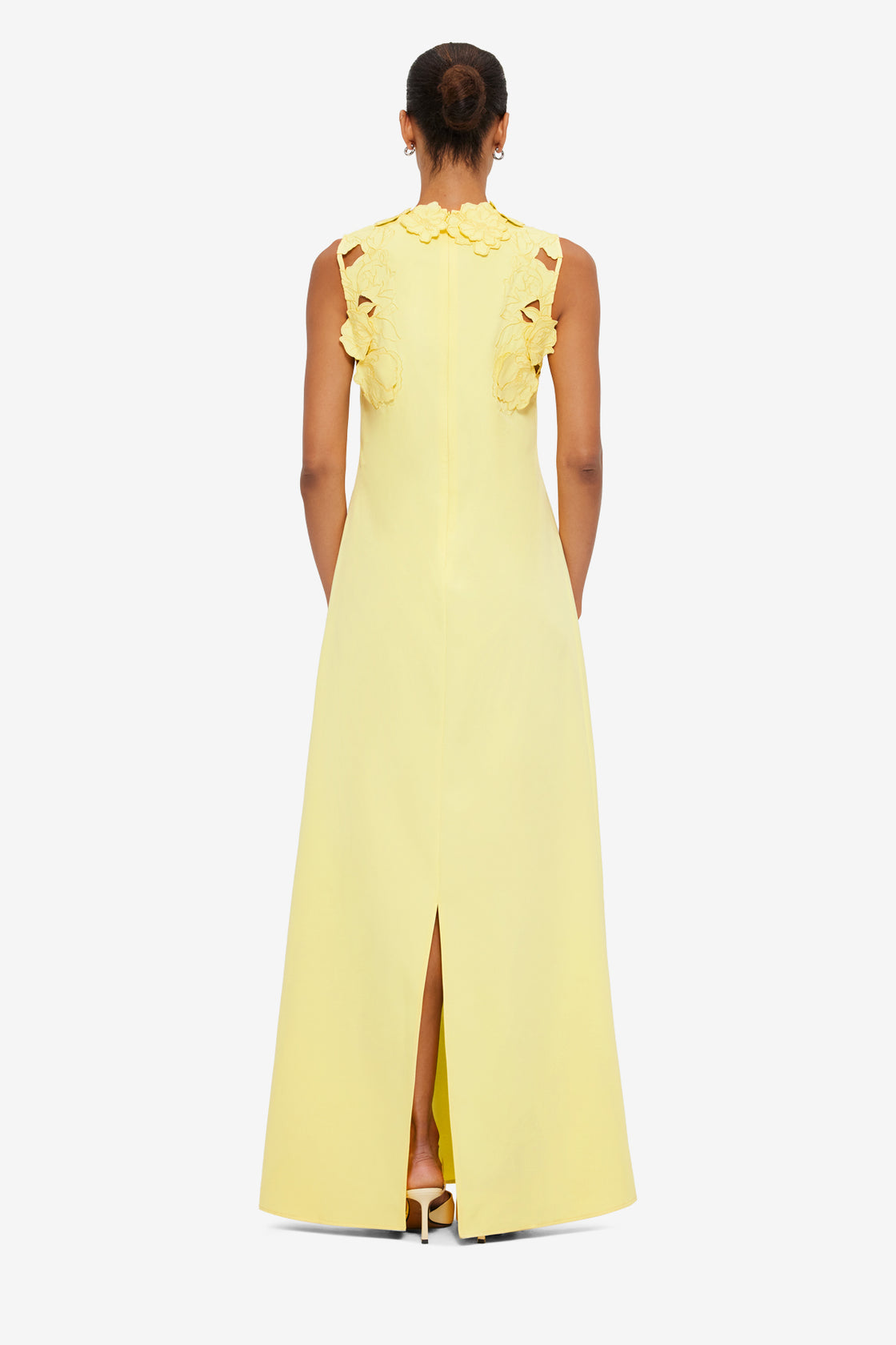 Exclusive LEO LIN Solene Appliqué Maxi Dress - Sorbet Yellow