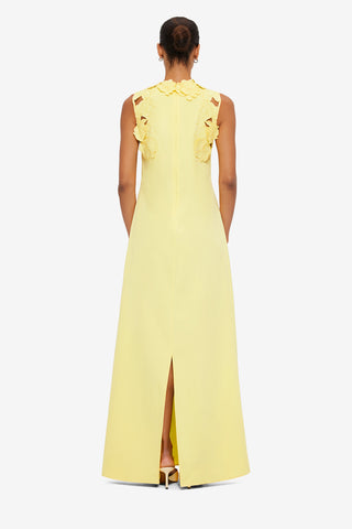 Exclusive LEO LIN Solene Appliqué Maxi Dress - Sorbet Yellow