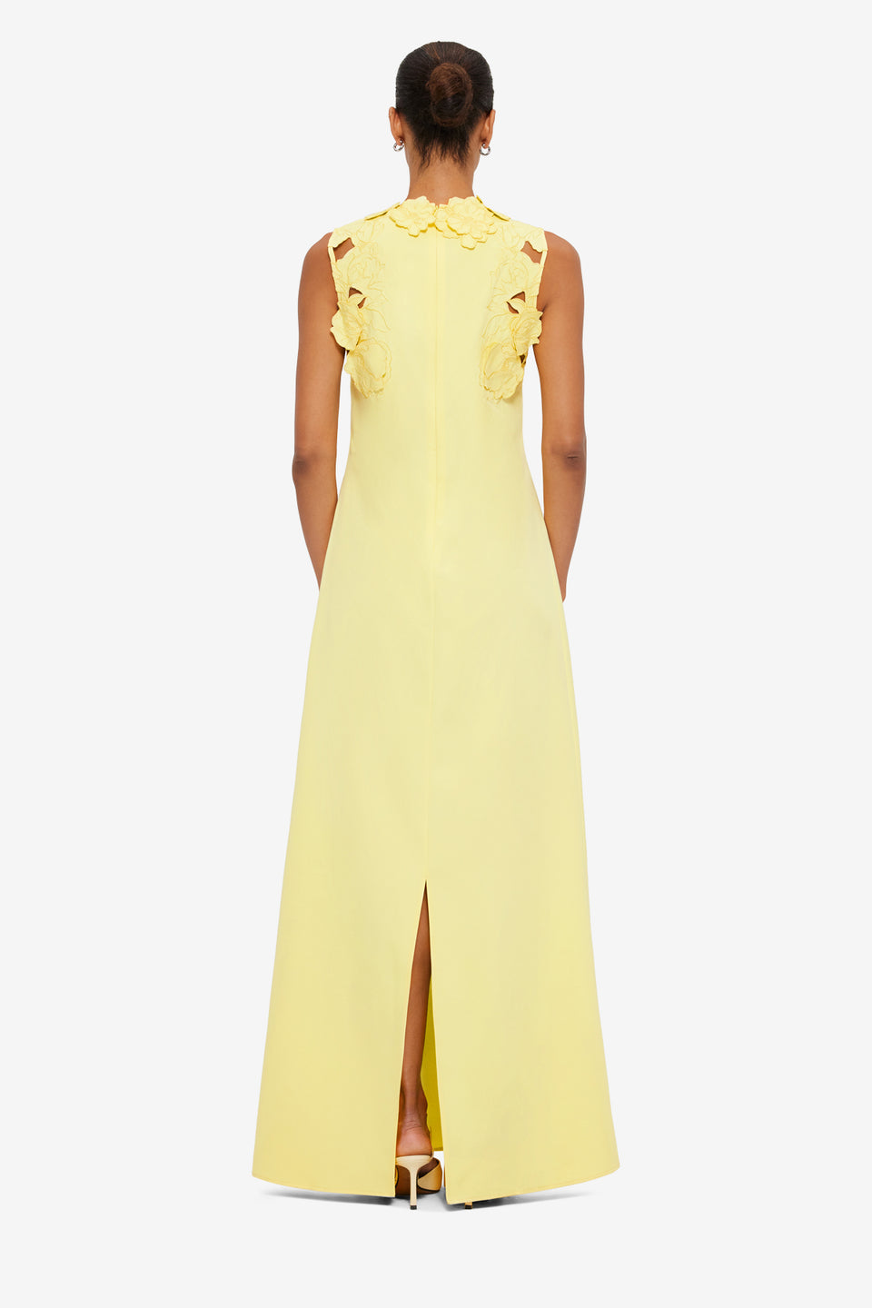 Exclusive LEO LIN Solene Appliqué Maxi Dress - Sorbet Yellow
