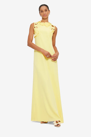 Exclusive LEO LIN Solene Appliqué Maxi Dress - Sorbet Yellow