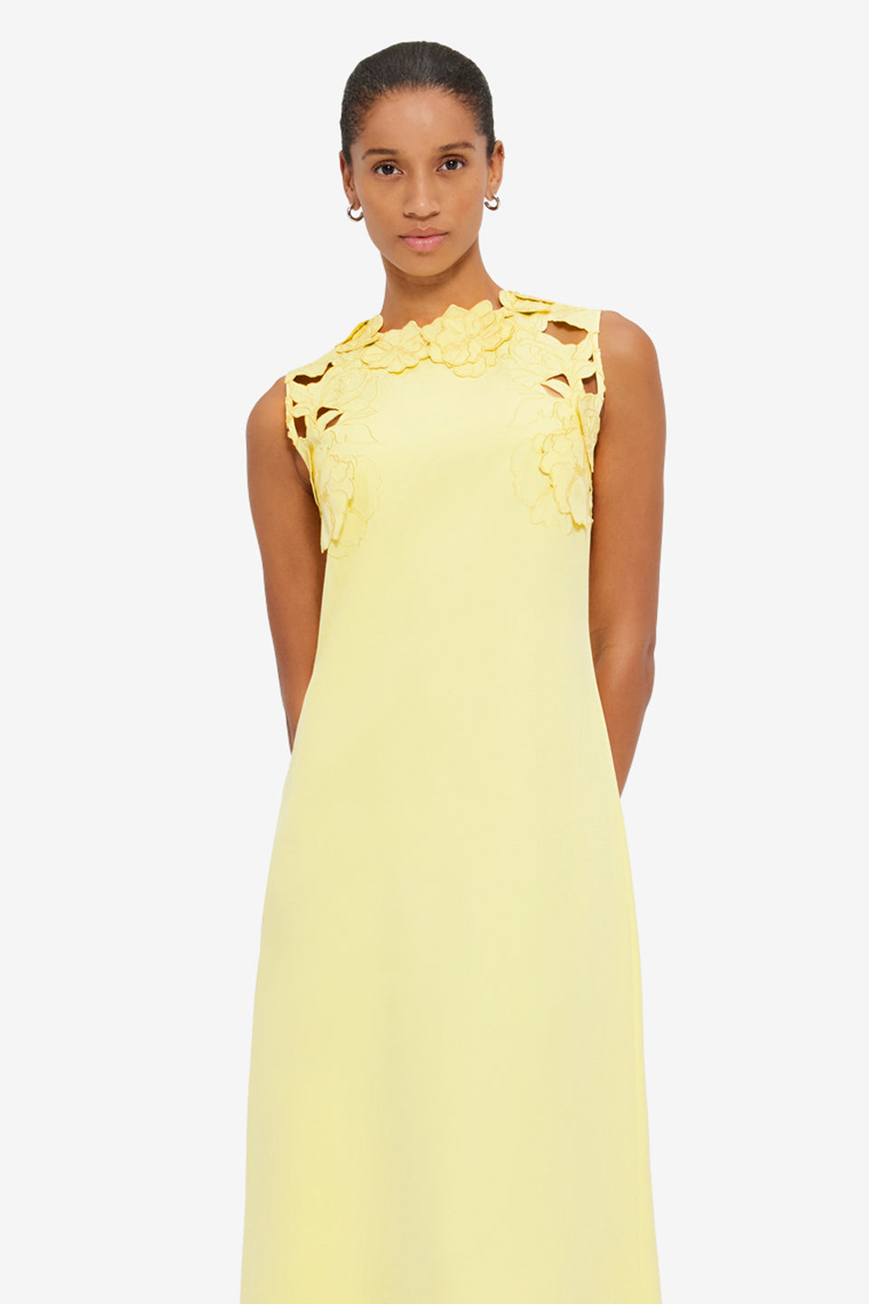Exclusive LEO LIN Solene Appliqué Maxi Dress - Sorbet Yellow